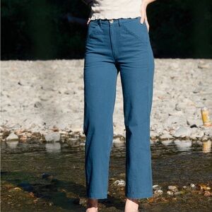 Stylish Blue Mollusk Wide-Leg Pants